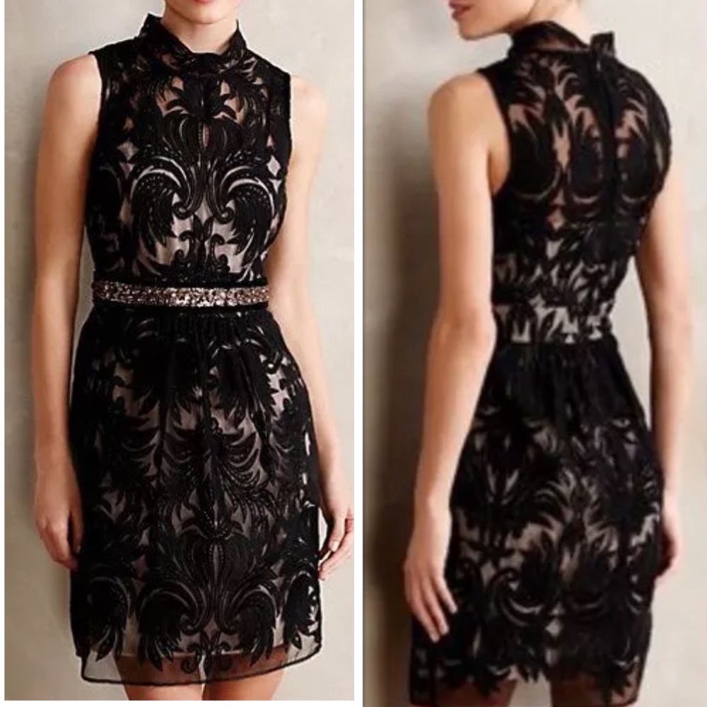 Anthropologie Overture Tulle Sheath Dress NWT 10